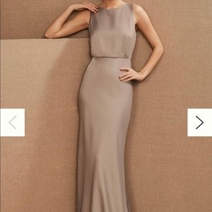 Beckett Satin Dress BHLDN Anthropologie